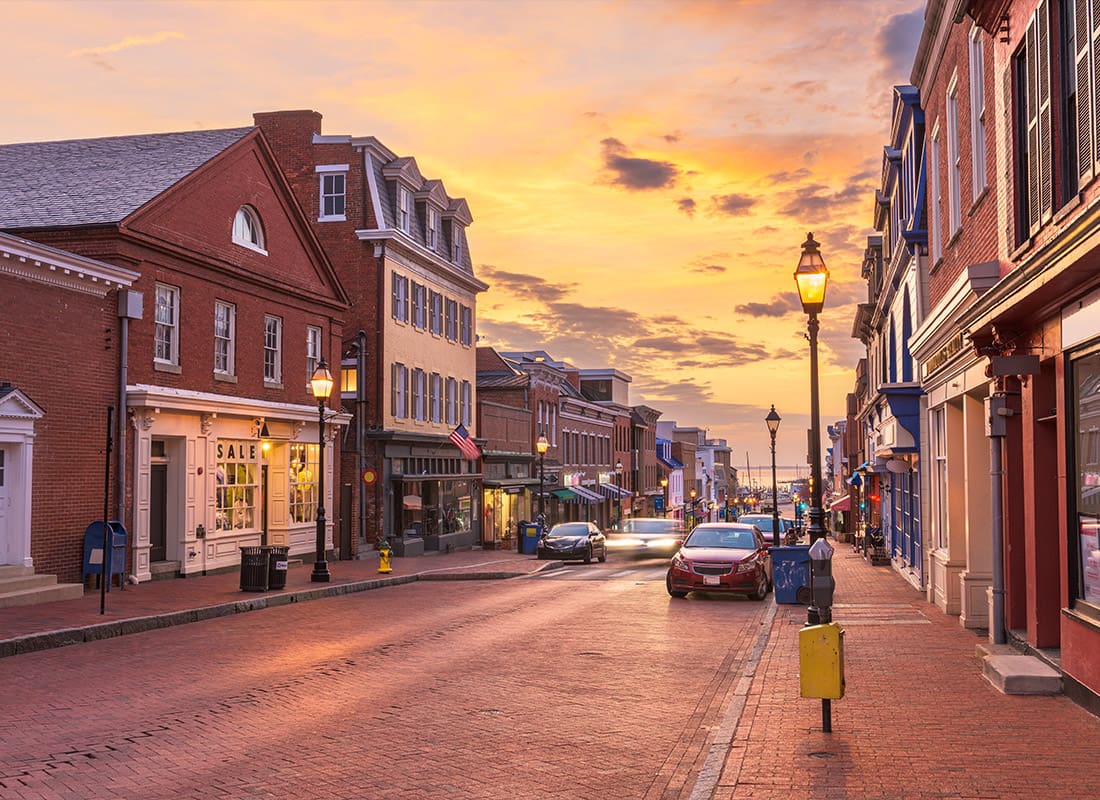 Mount Airy, MD - Annapolis, Maryland, USA Downtown Cityscape on Main Street